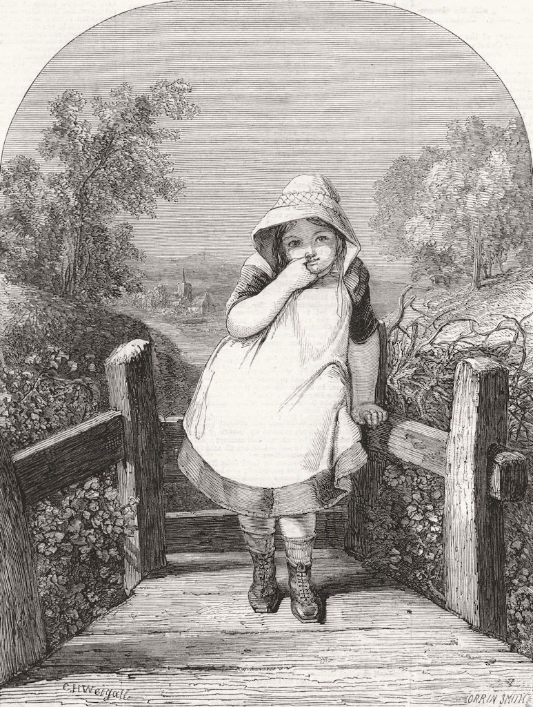 CHILDREN. Sly boots 1859 old antique vintage print picture