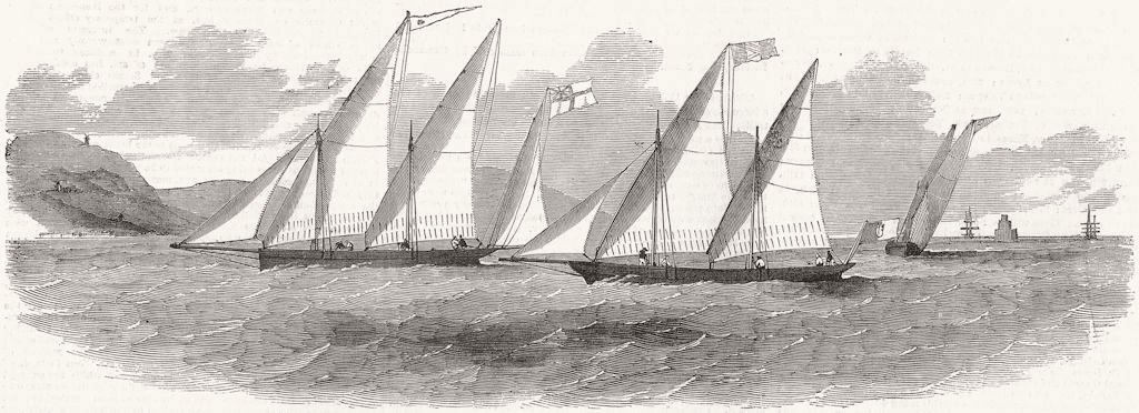 Associate Product LISBON. 1st regatta. William & Edward; Corca; Arrow 1852 old antique print
