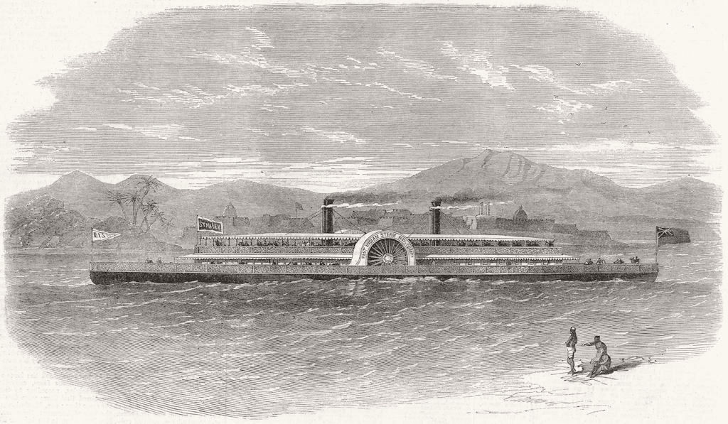 Associate Product GANGES. East India steam navigation Co; Stanley 1862 old antique print picture