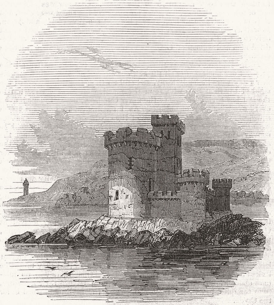 DOUGLAS BAY. HM Marine Excursion. Tower of refuge 1847 old antique print