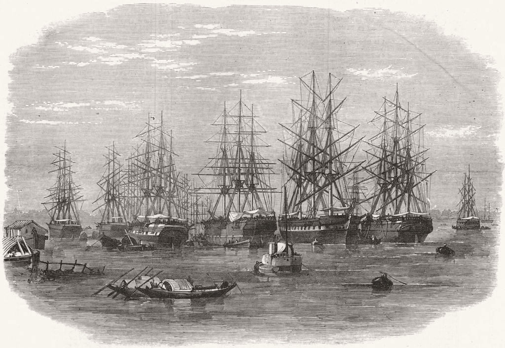 Associate Product INDIA. Lord Mayo. Hooghly ships-Daphne approaching 1872 old antique print