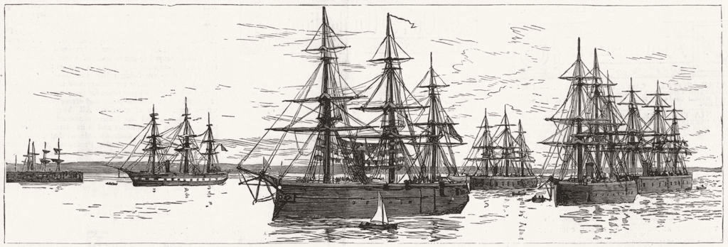 Associate Product VICTORIA. Ships, Hobson's bay. Landridge pier 1881 old antique print picture