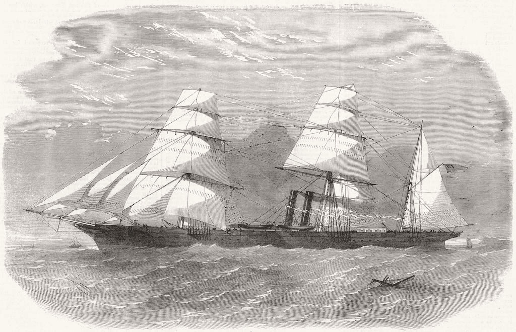 Associate Product CHINA Steam Navigation Co ship "John Bright" 1863 old antique print picture