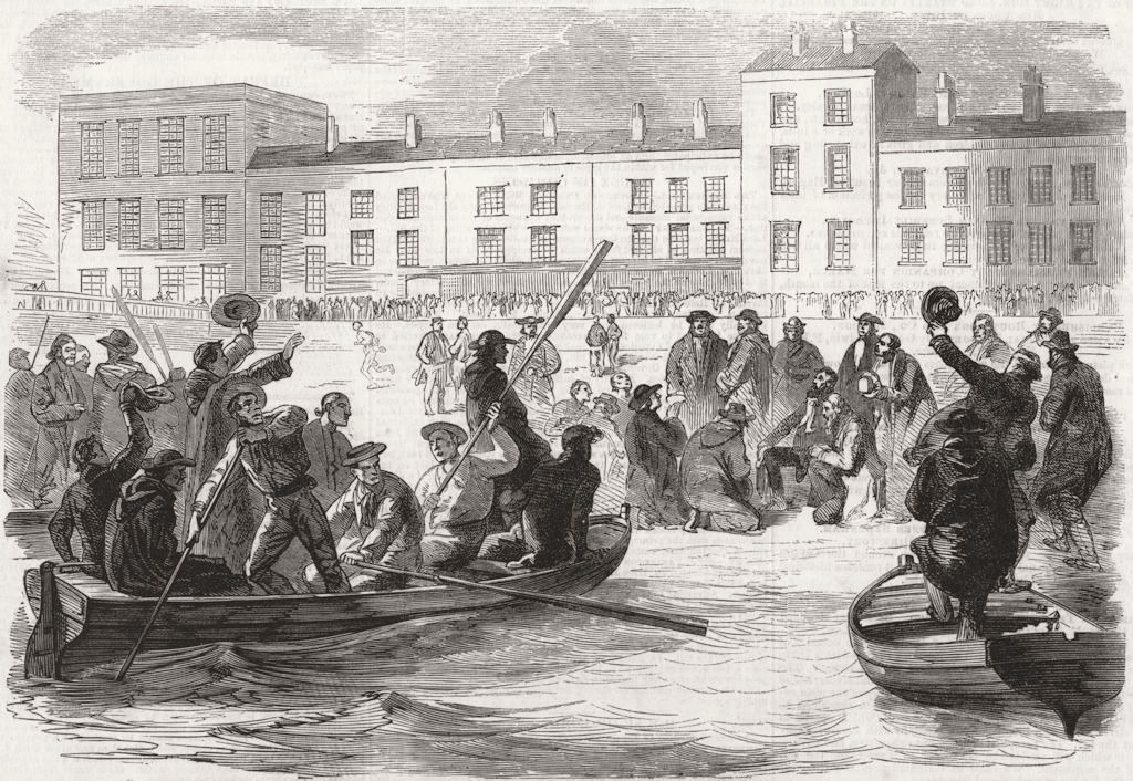 IRELAND. Landing of Neapolitan exiles, Cobh 1859 old antique print picture