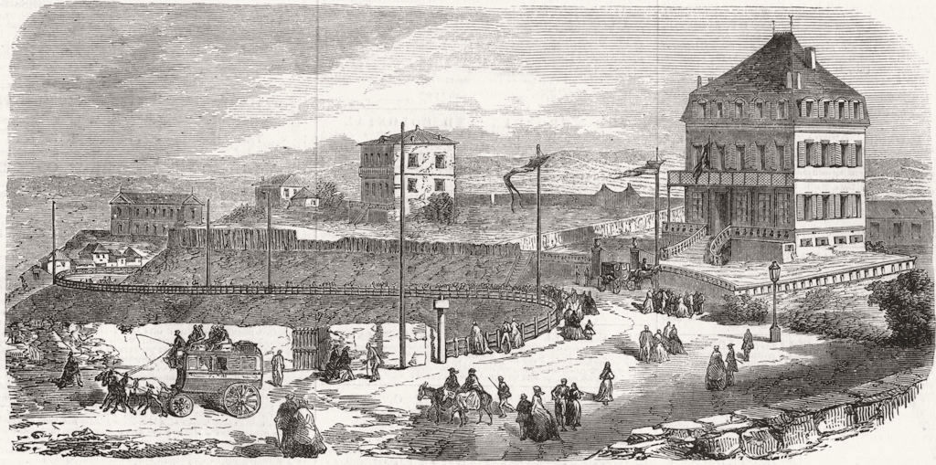 BELGIUM. House occupied, King of Belgians, Biarritz 1859 old antique print