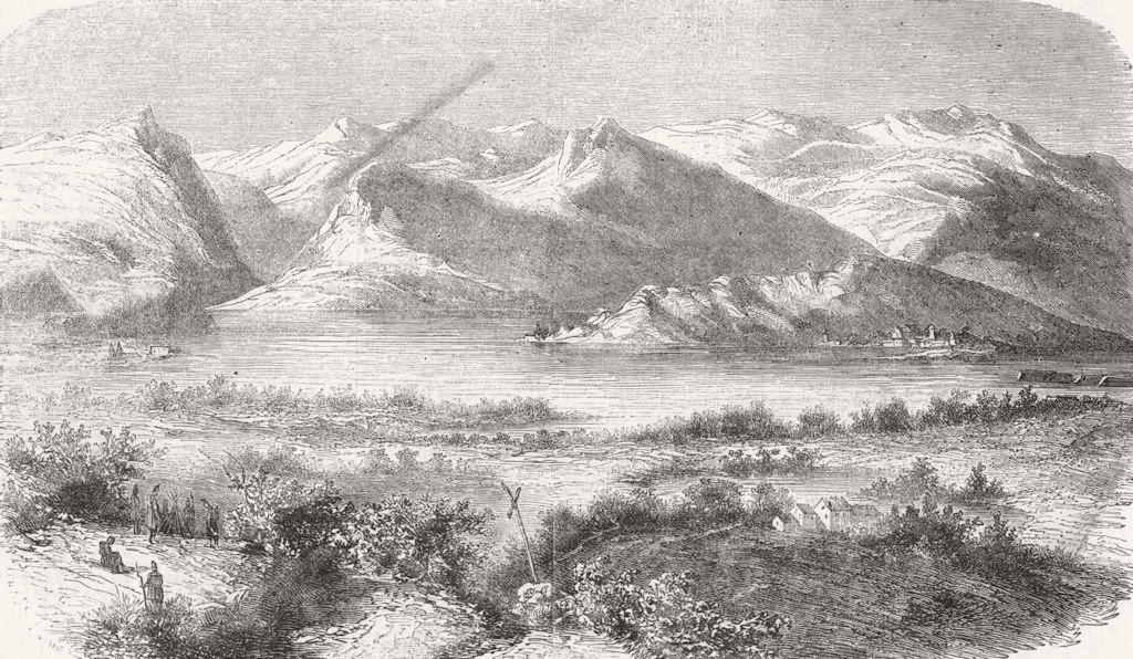 Associate Product ITALY. In-Lago Di Garda 1859 old antique vintage print picture