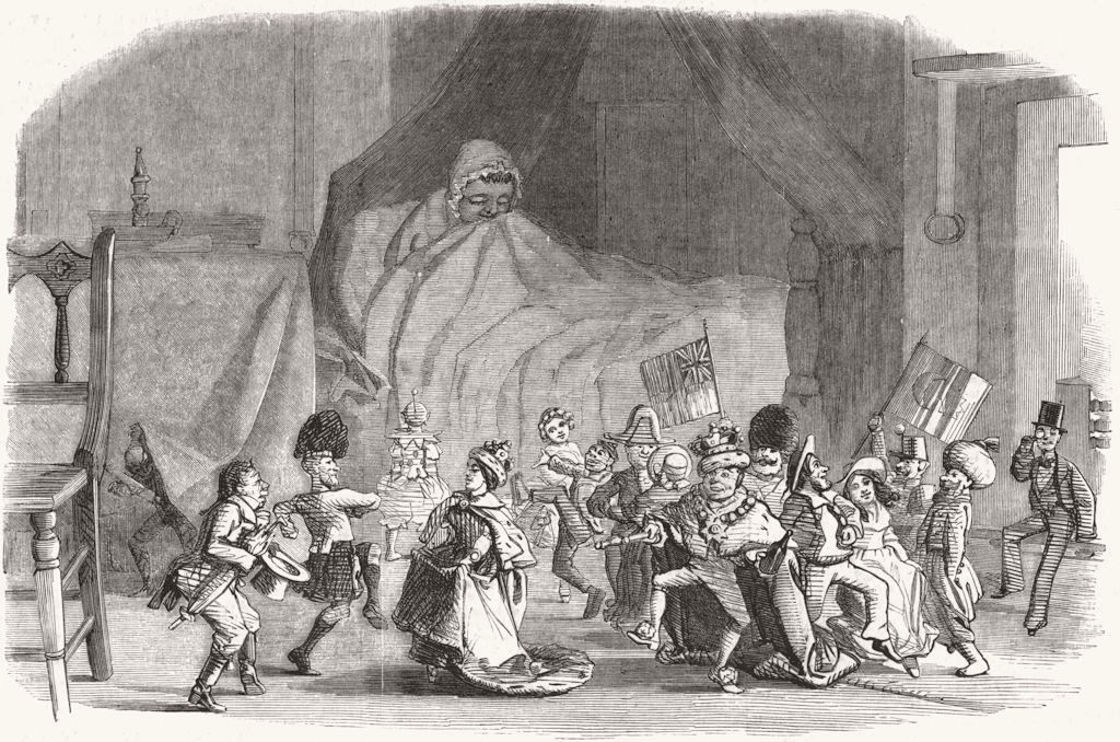 CHILDREN. Child's dream of 12th night 1854 old antique vintage print picture