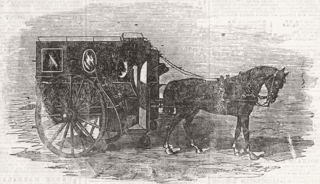 Associate Product TRANSPORT. Abraham's new omnibus cosy 1856 old antique vintage print picture