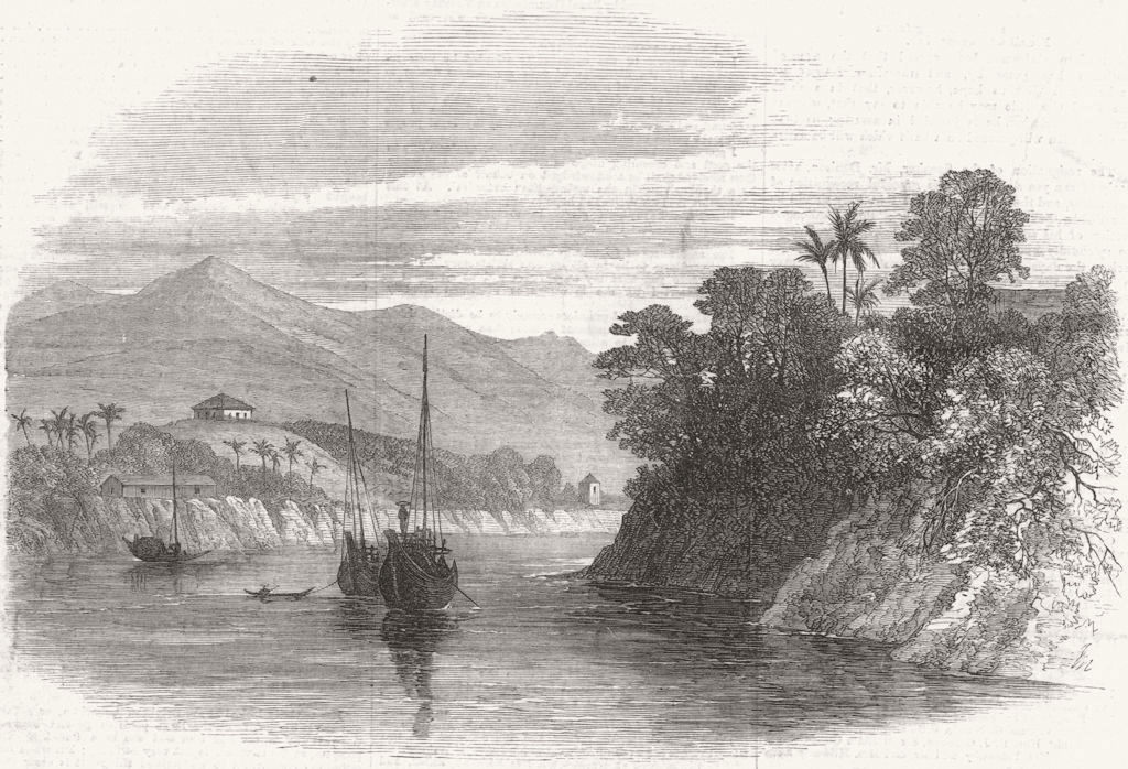 INDIA. Lushai expedition. Fort & tea Gdns, Cachar 1872 old antique print