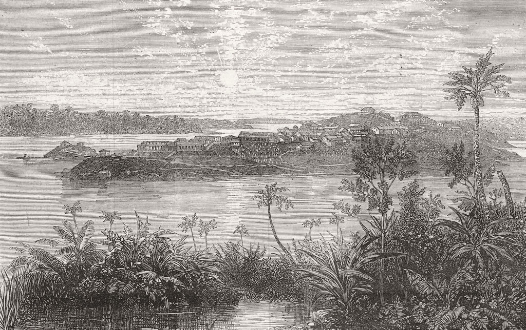 INDIA. Viper Island, Andaman Islands 1872 old antique vintage print picture