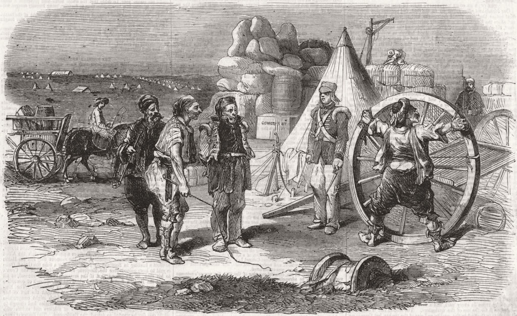 ROGUES. The punishment of the wheel 1855 old antique vintage print picture