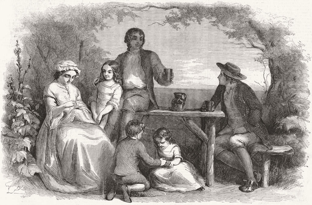 SLAVERY. John Brown. plain man's Philosophy 1854 old antique print picture