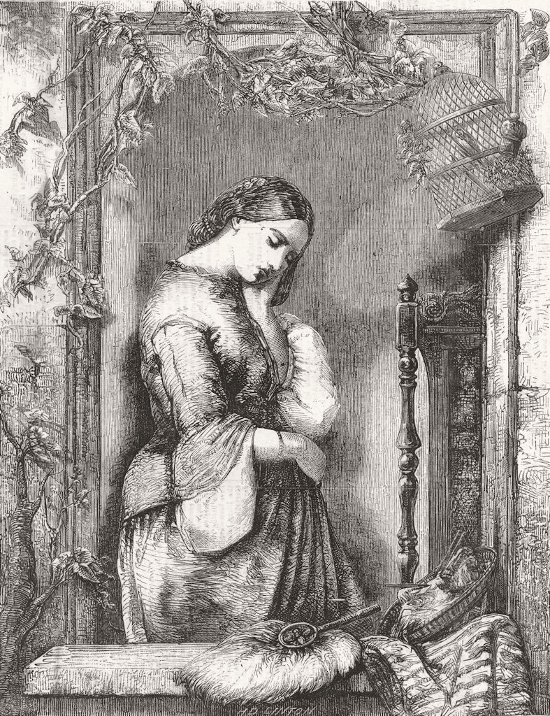 Associate Product PRETTY LADIES. Disappointment 1858 old antique vintage print picture