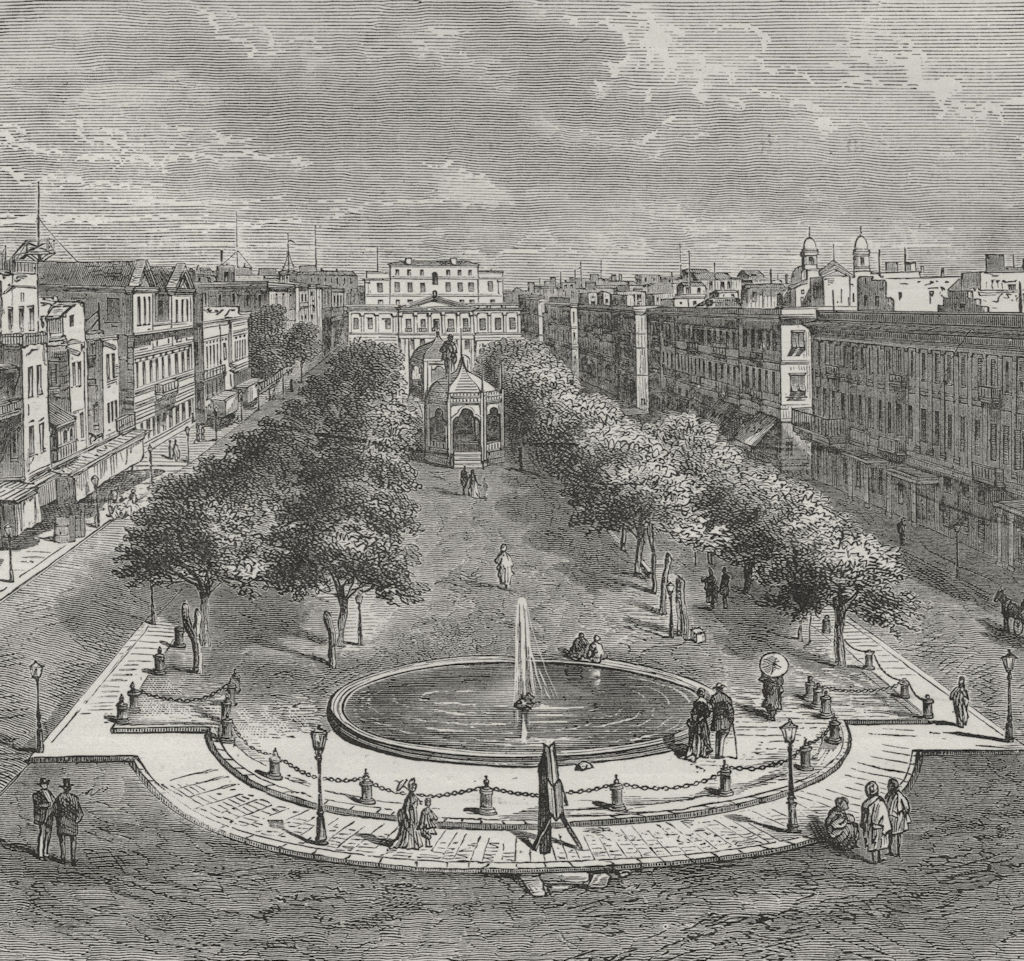 ALEXANDRIA. The Place Mehemet AH 1882 old antique vintage print picture