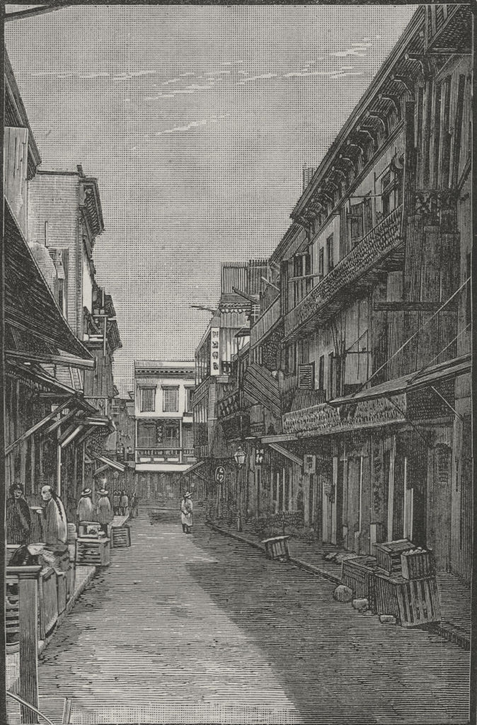 SAN FRANCISCO. Washington Alley 1882 old antique vintage print picture