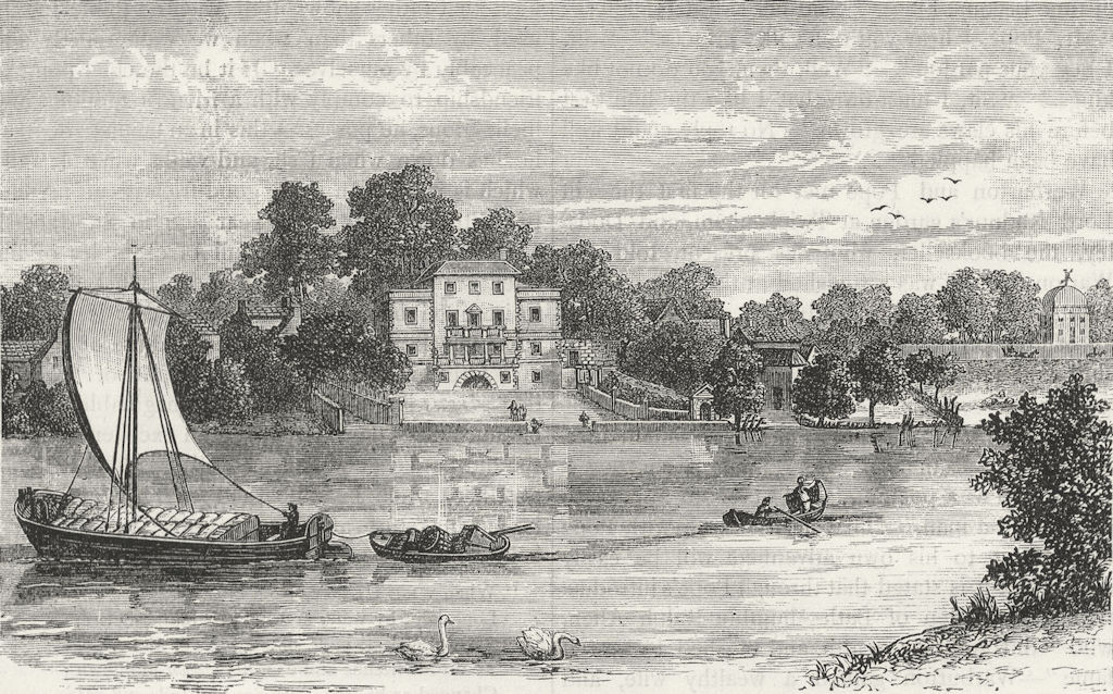 TWICKENHAM. Pope's House (from a print dated 1785) 1888 old antique