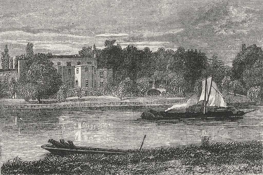Associate Product TWICKENHAM. Lady Howe's Villa & Pope's Grotto. From an 1882 drawing 1888 print