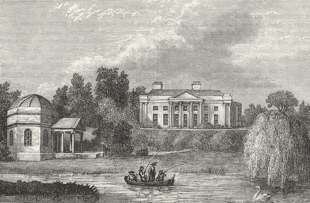 HAMPTON. Hampton House (from a print published 1787) 1888 old antique