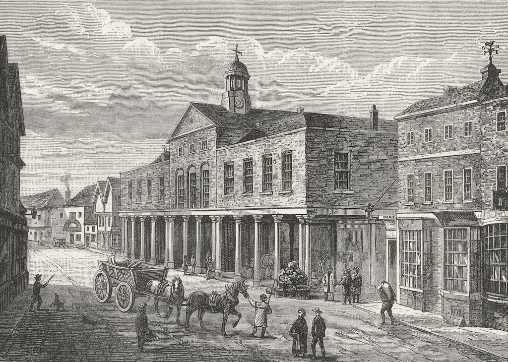 UXBRIDGE. Market House, Uxbridge (from the "History of Uxbridge", 1818) 1888