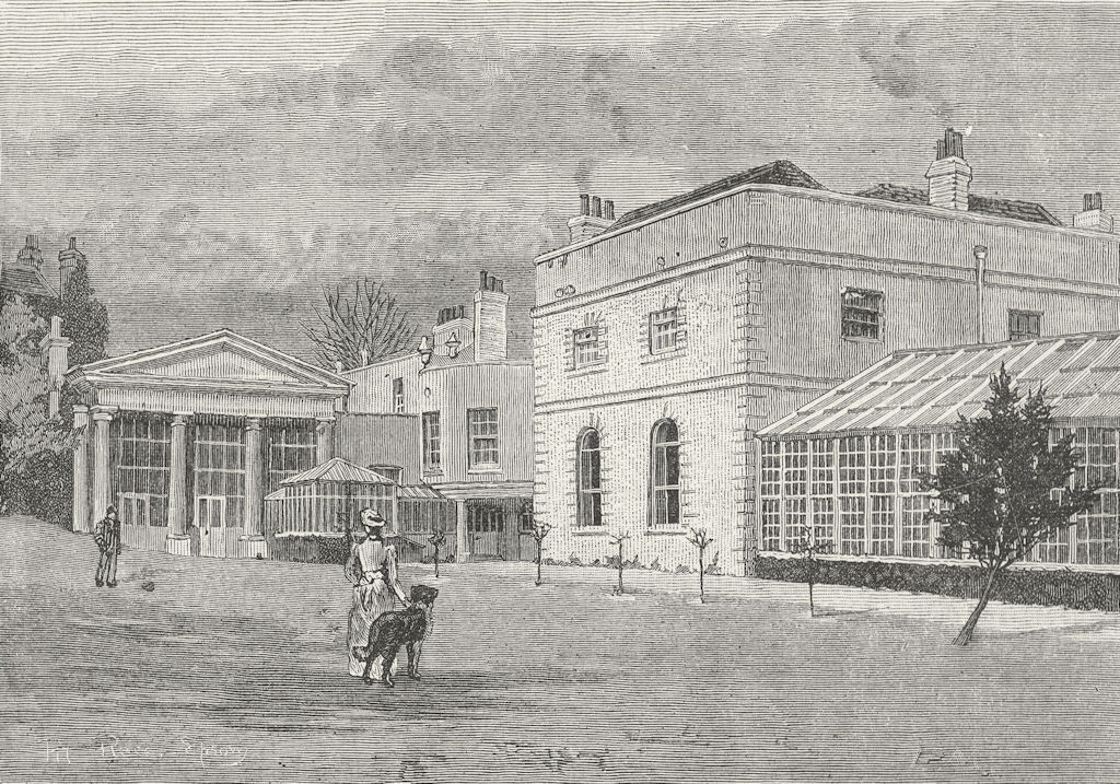 EPSOM. Pit Place. Surrey 1888 old antique vintage print picture