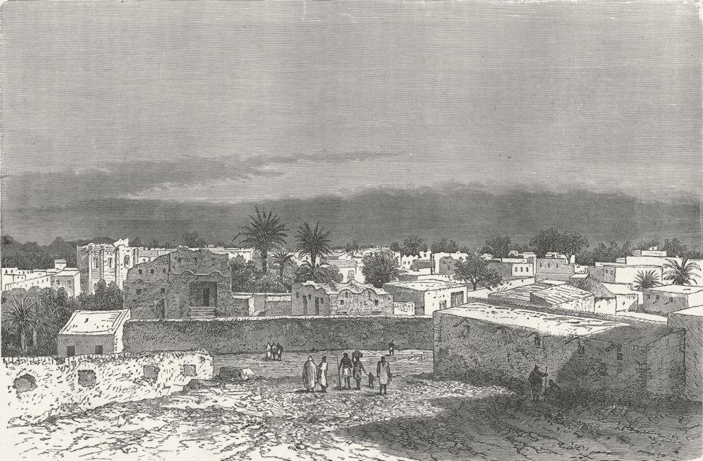 SUDAN. Kassala 1880 old antique vintage print picture
