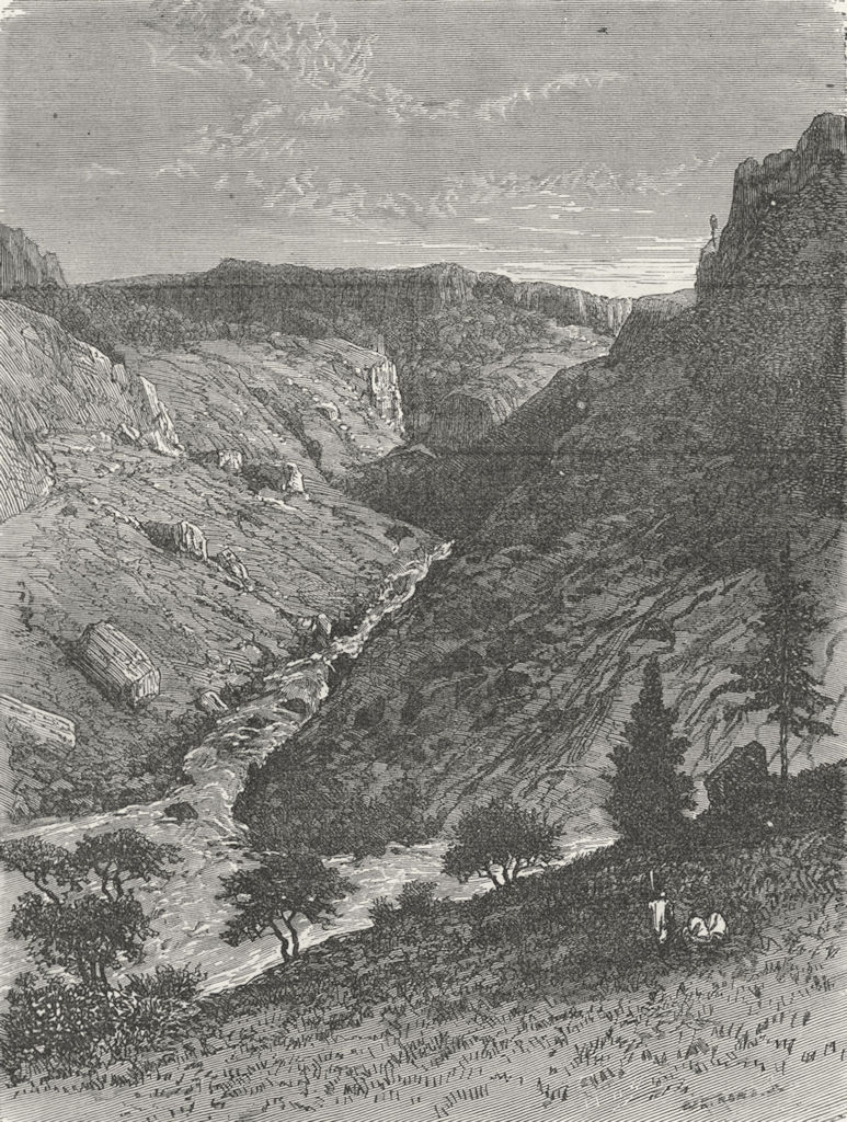 ETHIOPIA. Kiltee, Brantee junction, Agow Meder 1880 old antique print picture