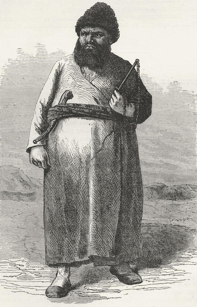 IRAN. A Turkoman 1880 old antique vintage print picture