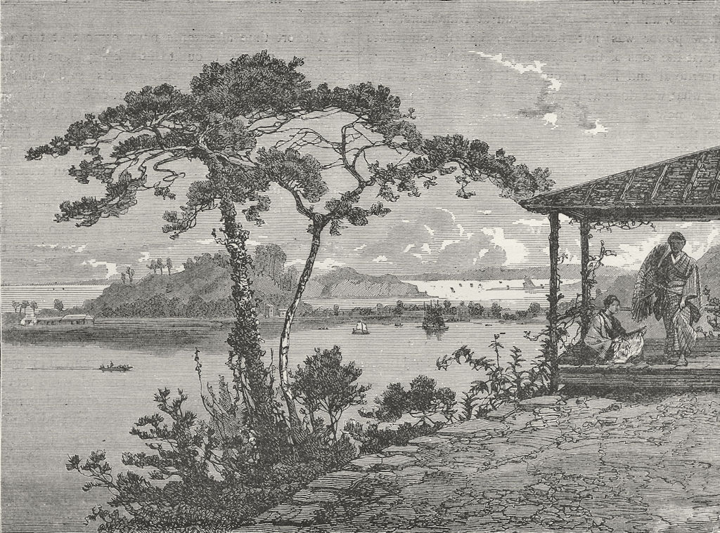 JAPAN. Webster & Sivosima Islands, from Kanasawa 1880 old antique print