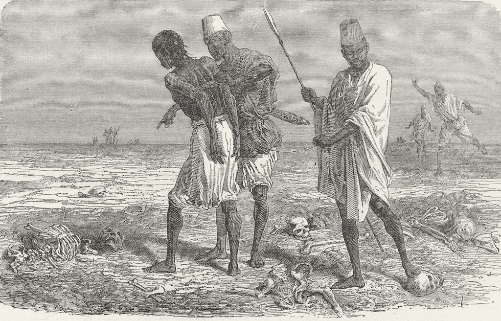 MALI. Soldier led to execution 1880 antique vintage print picture