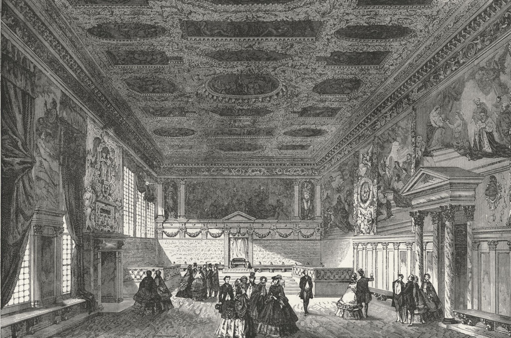 VENICE. Ducal Palace  1880 old antique vintage print picture