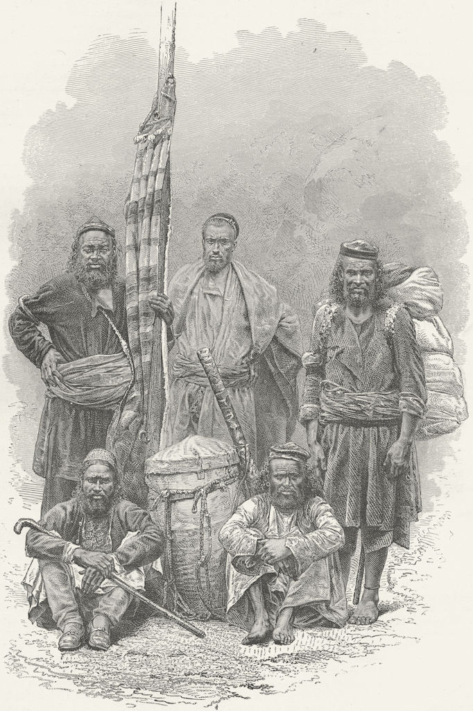 Associate Product HUNTING. Himalayas. Our Coolie Porters 1880 old antique vintage print picture
