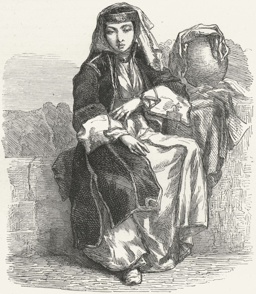 GREECE. Jewess of Thessaloniki 1880 old antique vintage print picture
