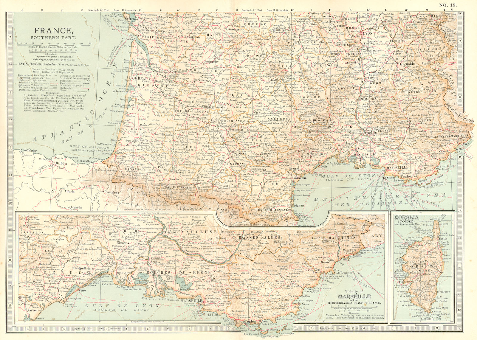 FRANCE SOUTH.Shows key battles/dates Napoleonic/Revolutionary wars 1903 map