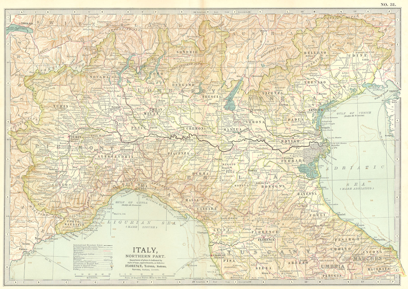 ITALY NORTH. Italian Independence/Napoleonic wars etc battlefields 1903 map