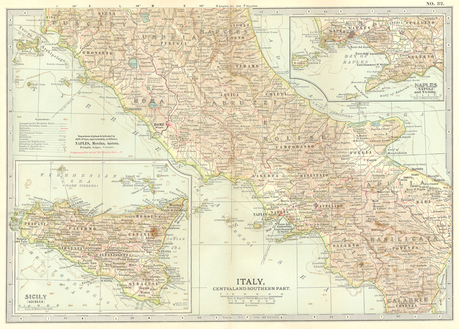Associate Product ITALY.Showing 1000 Expedition/Guelphs Ghibellines &c battlefields 1903 old map