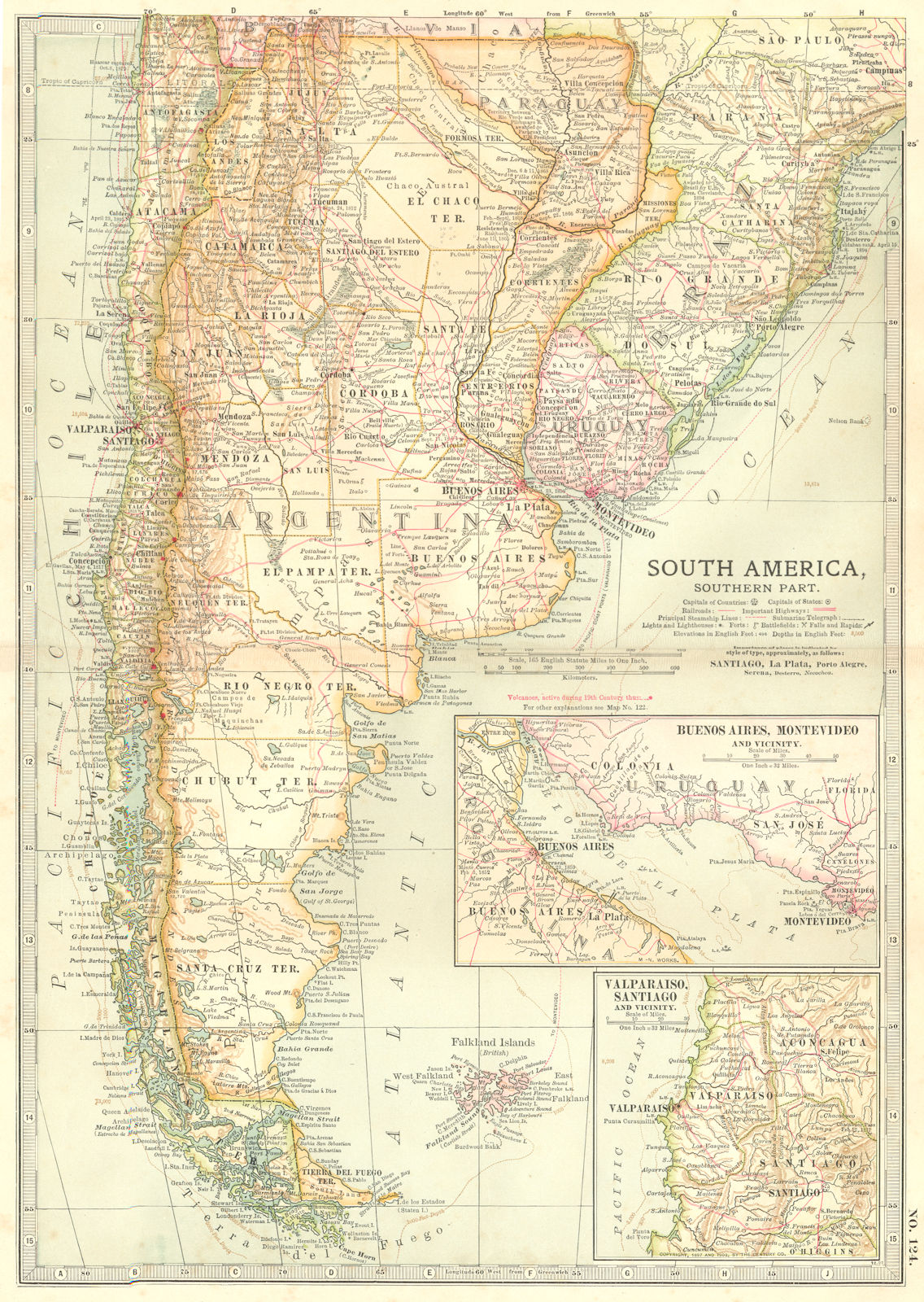 ARGENTINA PARAGUAY URUGUAY CHILE BRAZIL. Shows battles/dates.La Plata 1903 map