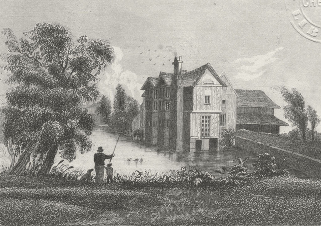 BERKS. Farringdon Lodge, Berkshire. DUGDALE c1840 old antique print picture