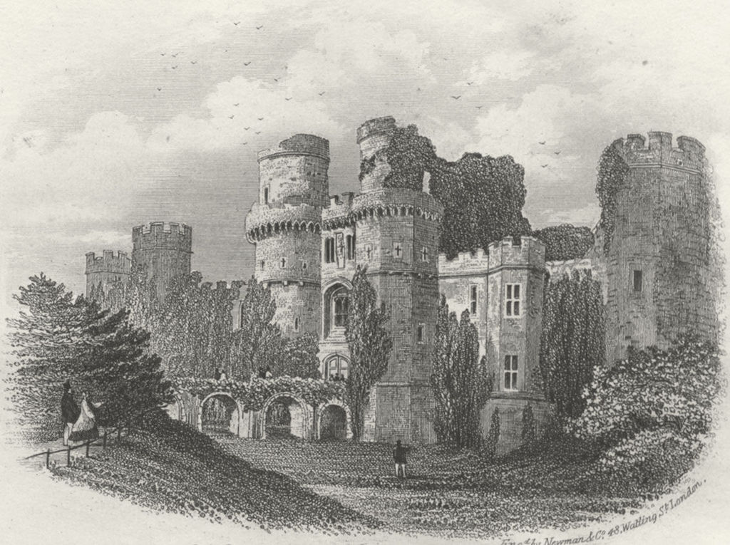 SUSSEX. Hurstmonceux Castle. Newman 1860 old antique vintage print picture
