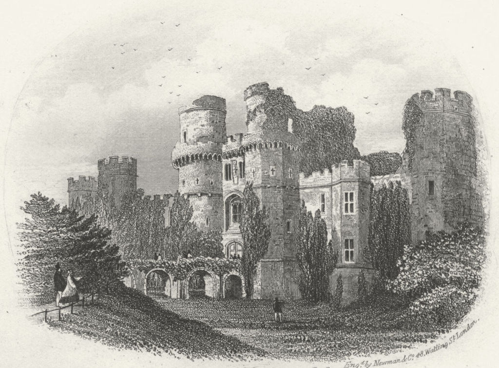 Associate Product SUSSEX. Hurstmonceux Castle. Eastbourne. Newman 1860 old antique print picture