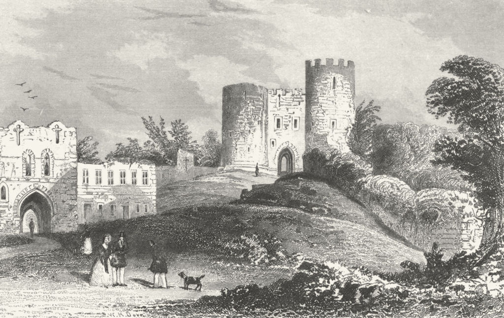 STAFFS. Dudley Castle, Worcestershire. Worcs c1840 old antique print picture