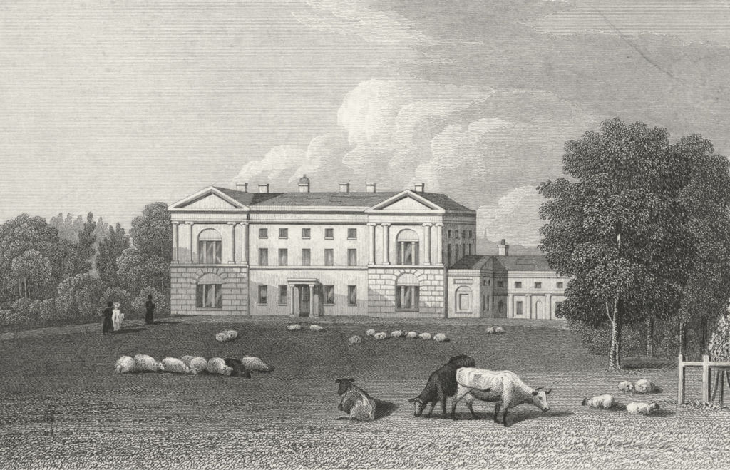 Associate Product WORCS. Moseley Hall, Worcestershire 1831 old antique vintage print picture