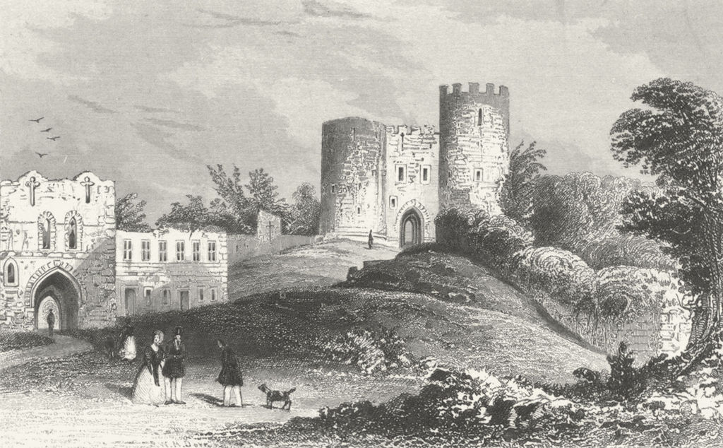 STAFFS. Dudley Castle, Worcestershire. Worcs c1840 old antique print picture