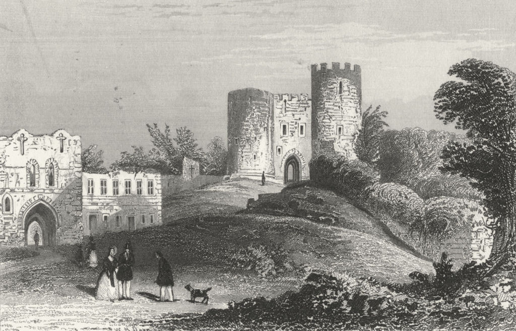 Associate Product STAFFS. Dudley Castle, Worcestershire. Worcs c1840 old antique print picture