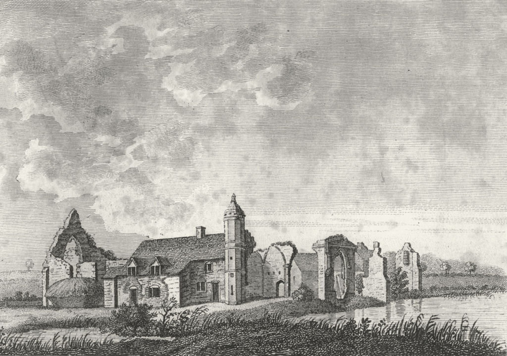 WORCS. Dudley Priory 1776 old antique vintage print picture