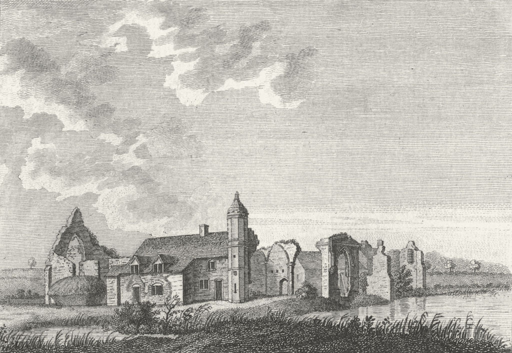 WORCS. Dudley Priory, Worcestershire 1774 old antique vintage print picture