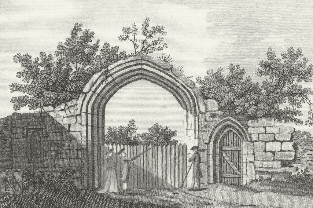 DUNSTABLE. Gate of Priory, Bedfordshire. Grose. 18C 1795 old antique print