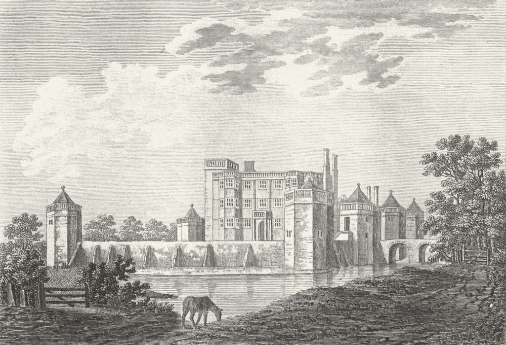 STAFFS. Caverswall Castle. Grose. 18C 1795 old antique vintage print picture