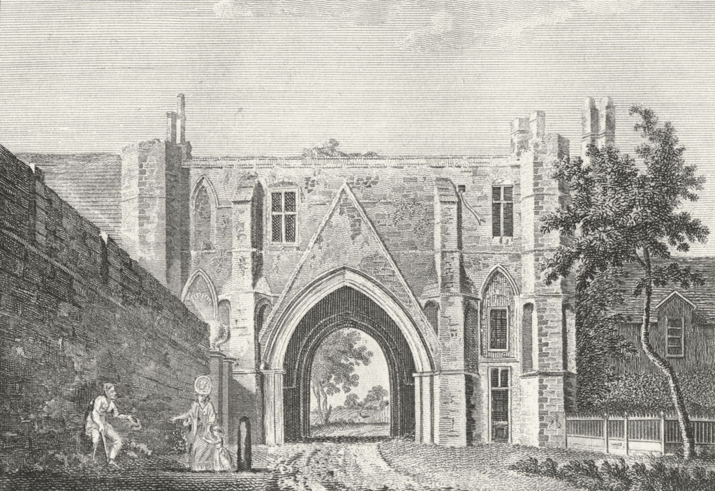 BERKS. Reading Abbey. Grose. 18C 1795 old antique vintage print picture