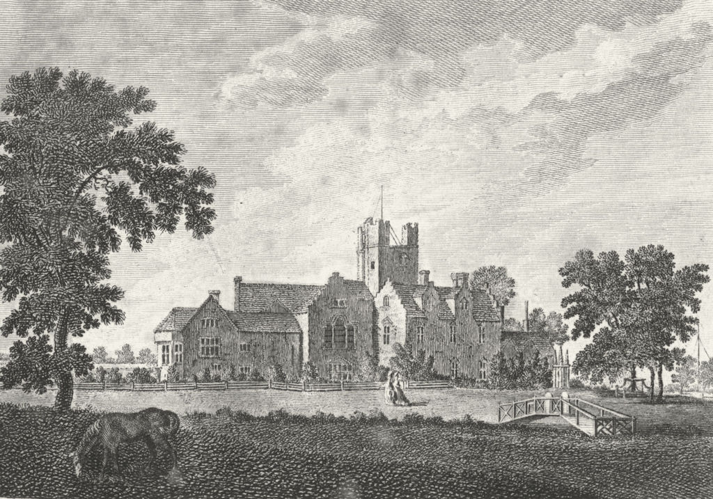 BERKS. Bisham Abbey. Grose. 18C 1795 old antique vintage print picture