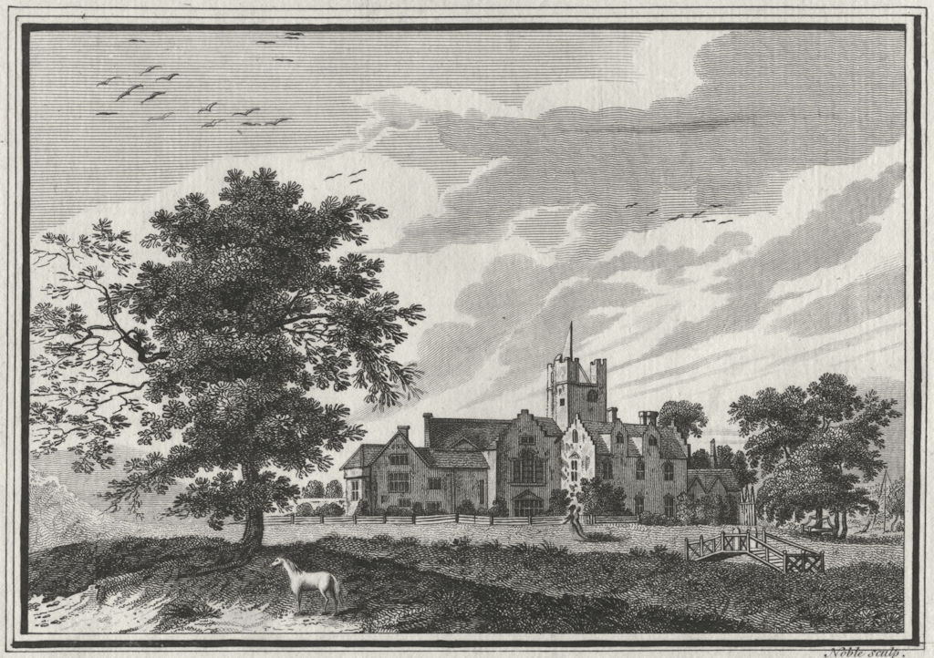 BISHAM. Abbey, Berkshire. HOGG 1790 old antique vintage print picture